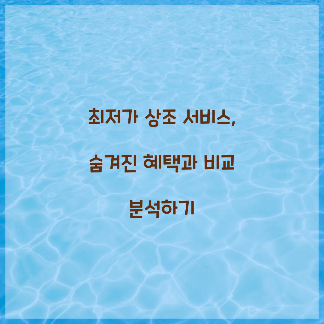 최저가 상조 서비스