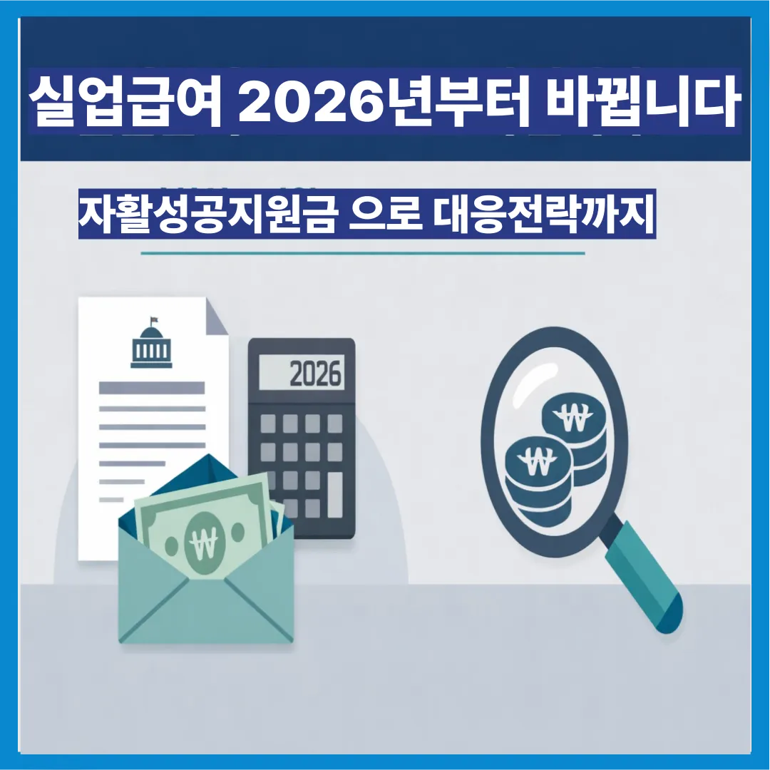 2026년 실업급여 전면 개편! 달라지는 조건·수급기간 총정리