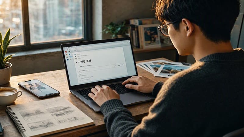 <img src="midjourney-prompt-image-generation.jpg" alt="미드저니 프롬프트 입력으로 원하는 AI 이미지를 생성하는 과정">