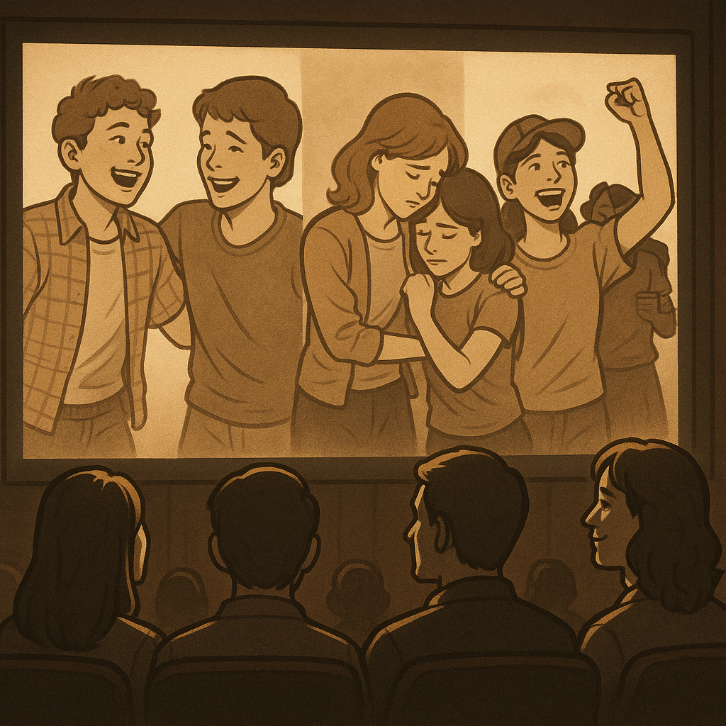 청춘 영화의 의미를 상징하는 일러스트