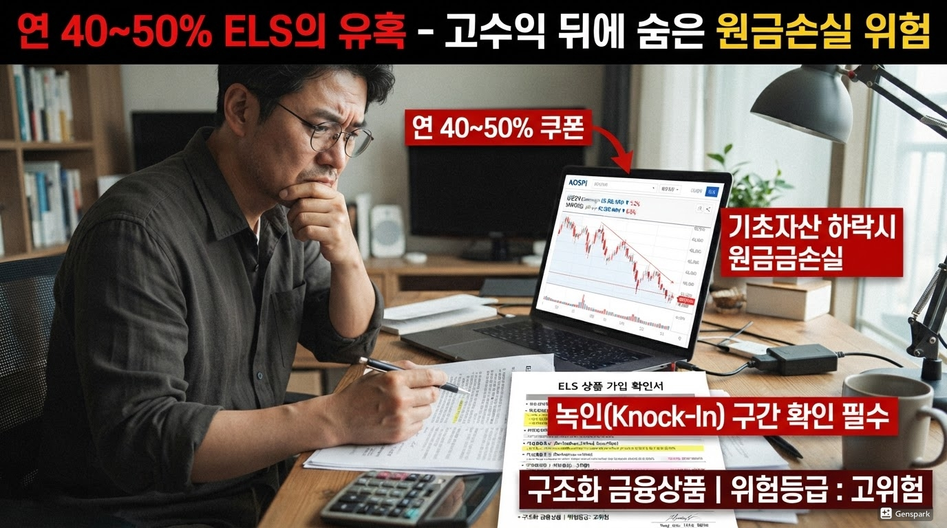 한국 개미들, 하락장에도 연 40~50% ELS로 몰린다? 고수익 뒤에 숨은 원금손실 위험