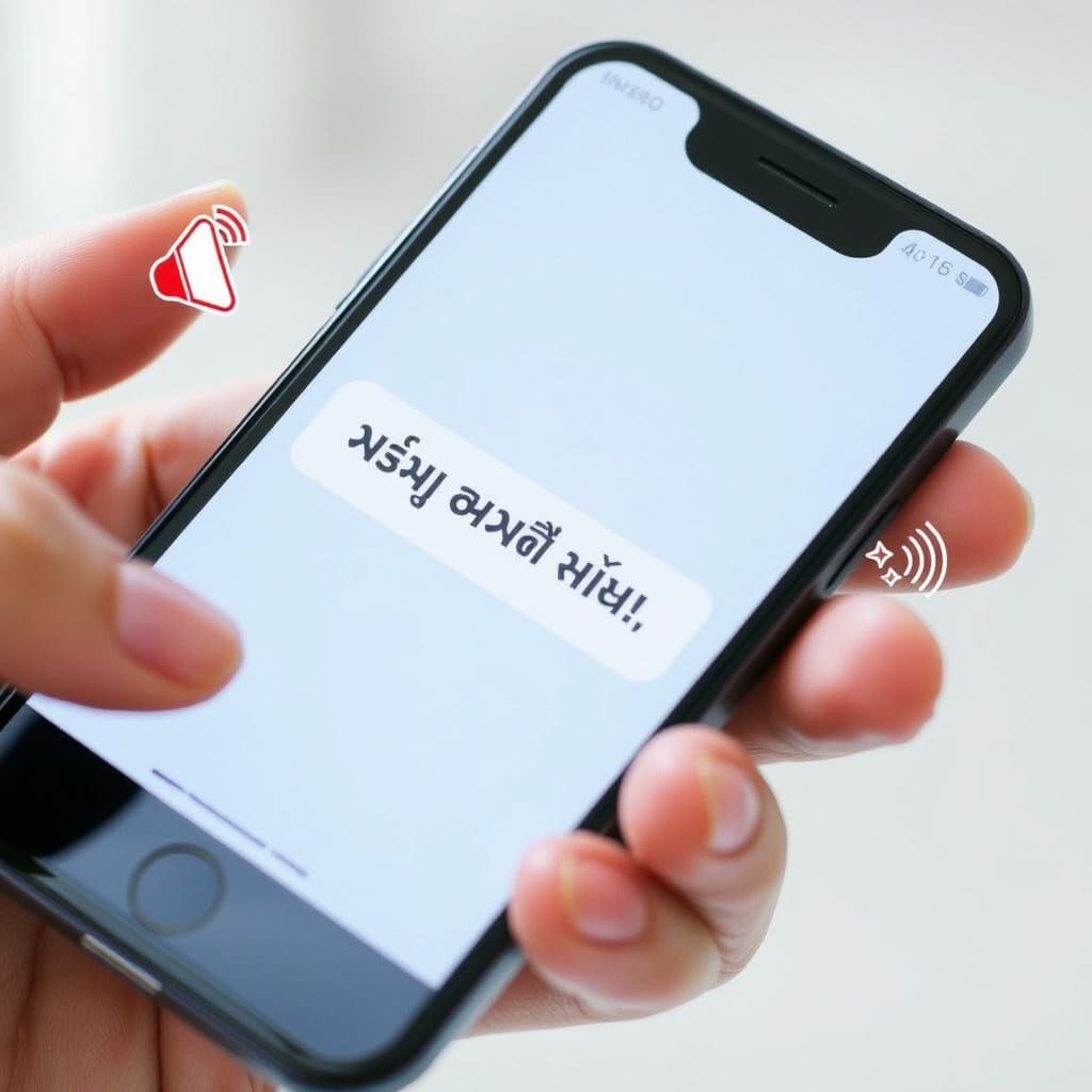 손에 들린 스마트폰 화면에 '○○통신, 새로운 회선이 개통되었습니다'와 같은 명확한 알림 메시지가 팝업되는 모습을 강조합니다. 알림 메시지 옆에는 확인을 재촉하는 느낌표 아이콘을 배치할 수 있습니다. 알림음이나 진동을 상징하는 작은 아이콘을 스마트폰 주변에 추가하여 즉각성을 부각합니다.