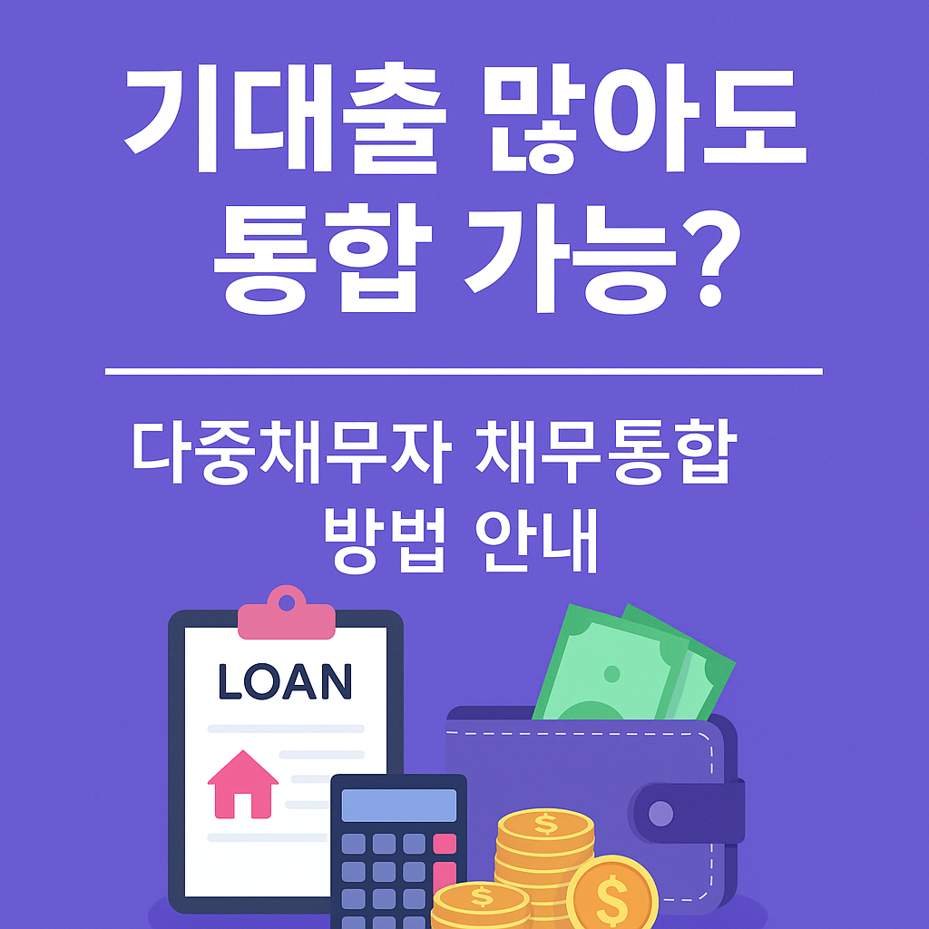 기대출 많아도 통합 가능? 다중채무자 채무통합 방법 안내