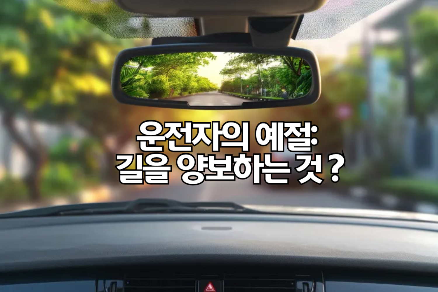 운전자의 예절: 길을 양보하는 것 이상의 의미