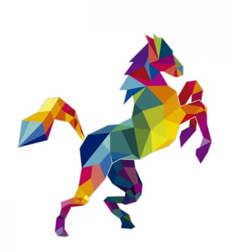 알록달록한 말의 모습