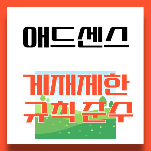 애드센스 게재제한 규칙준수