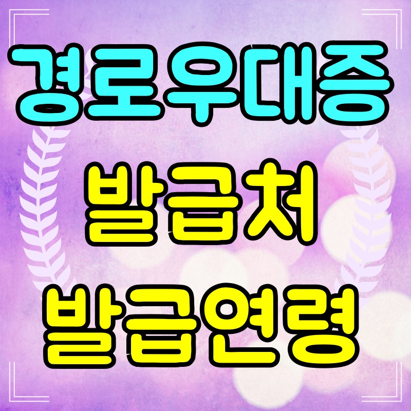 경로우대증-발급처