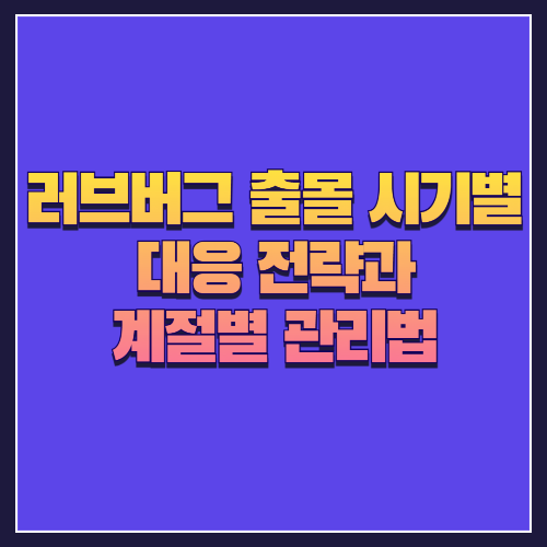 러브버그 출몰 시기별 대응 전략과 계절별 관리법