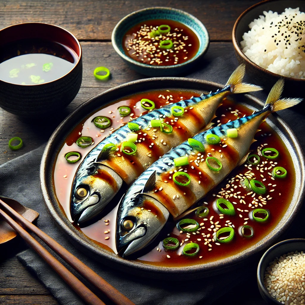 🍱 2. 사바미소니 (さば味噌煮)
사바미소니는 고등어를 된장 소스로 졸여서 만든 일본 가정식 반찬이에요. 된장의 깊은 감칠맛과 고등어의 고소한 맛이 잘 어우러져 밥반찬으로 인기가 많아요.