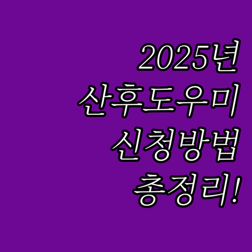 2025년 산모신생아 건강관리 지원:..