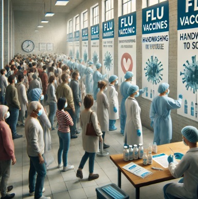 감기 및 독감 유행 관련 이미지