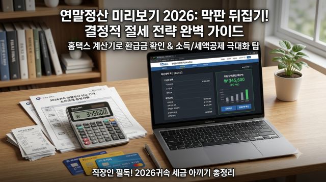 2026년 홈택스 연말정산 미리보기 사용법과 예상세액 확인 방법
