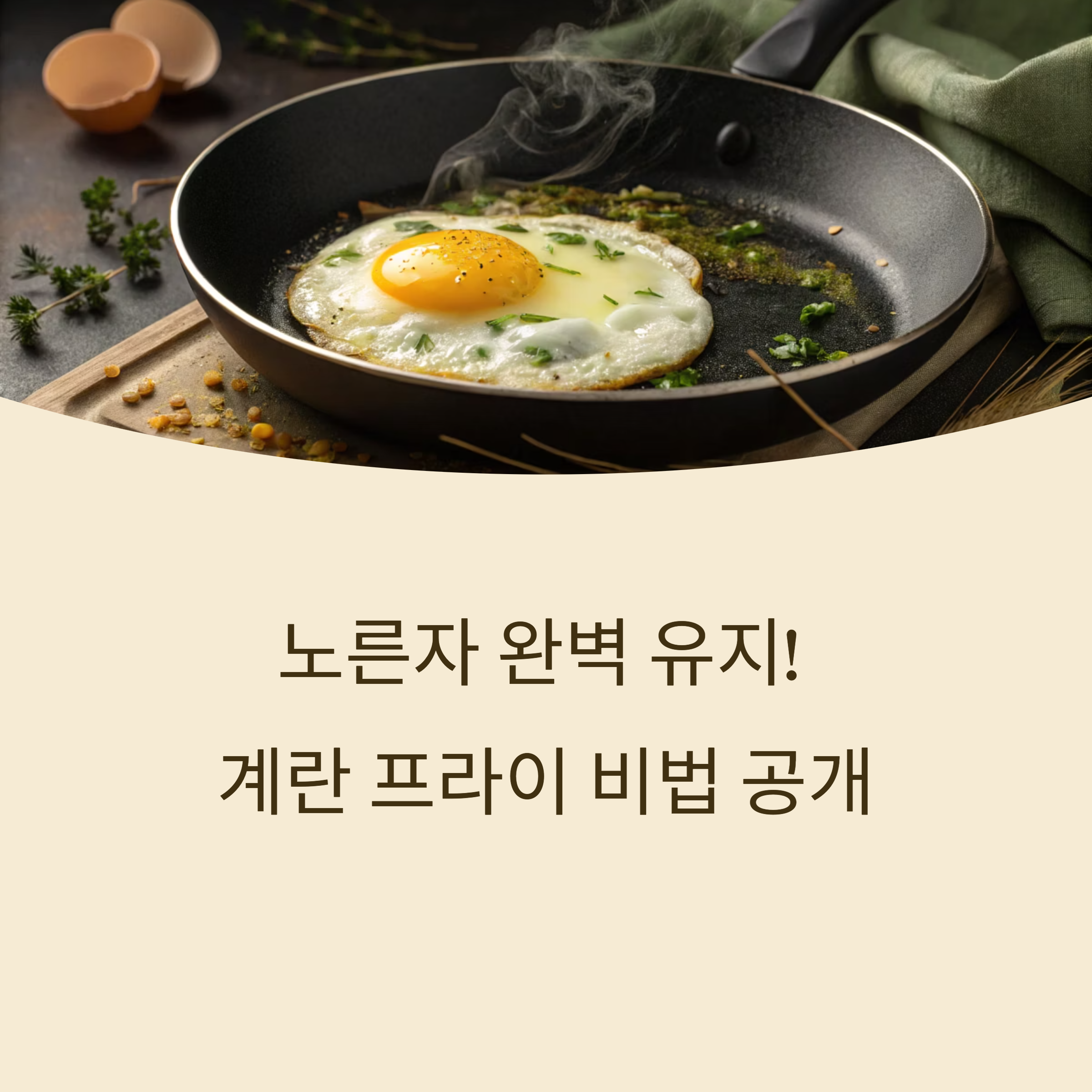 계란 프라이 노른자 완벽 유지! 터지지 않게 굽는 비법 공개