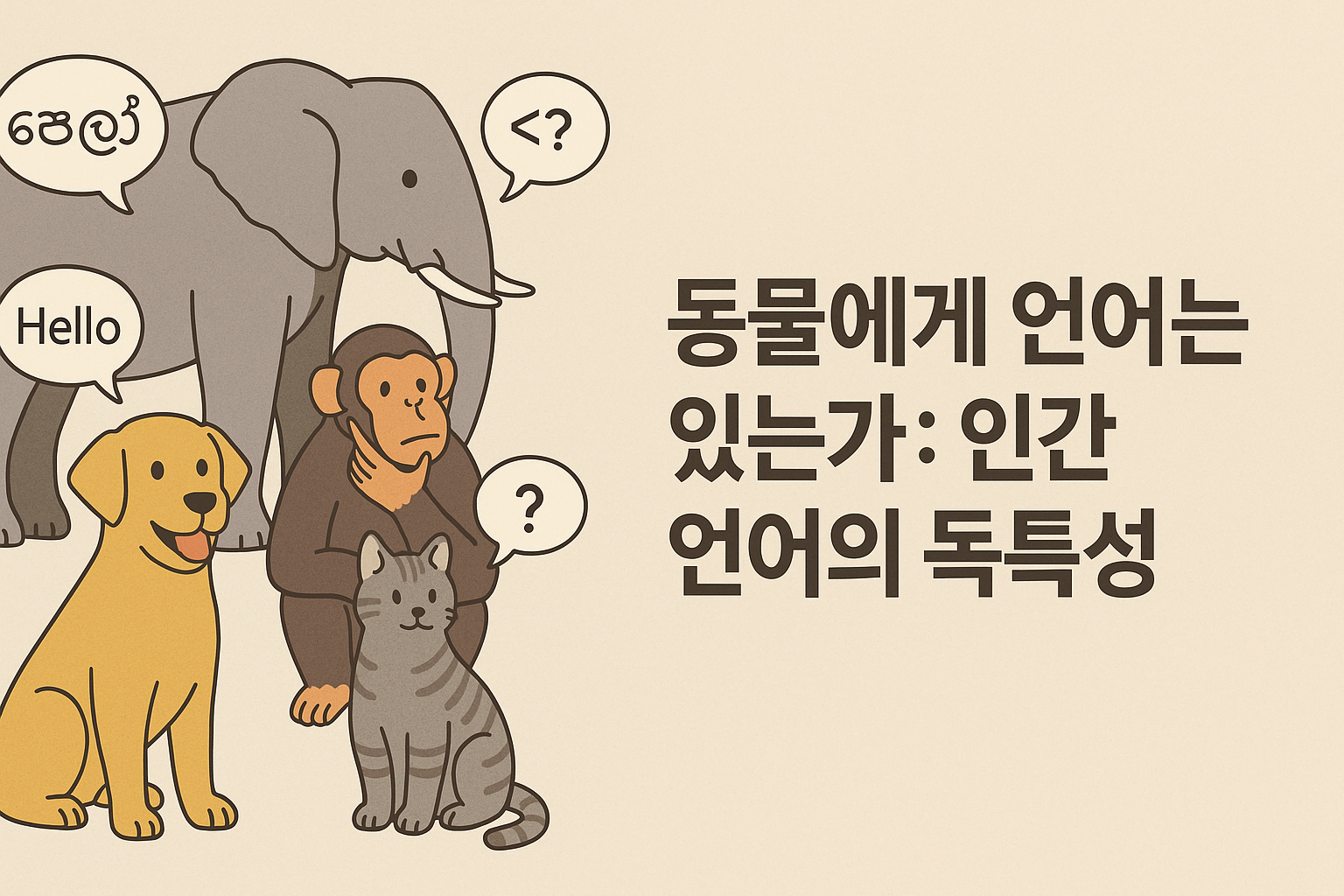 동물에게 언어는 있는가: 인간 언어의 독특성