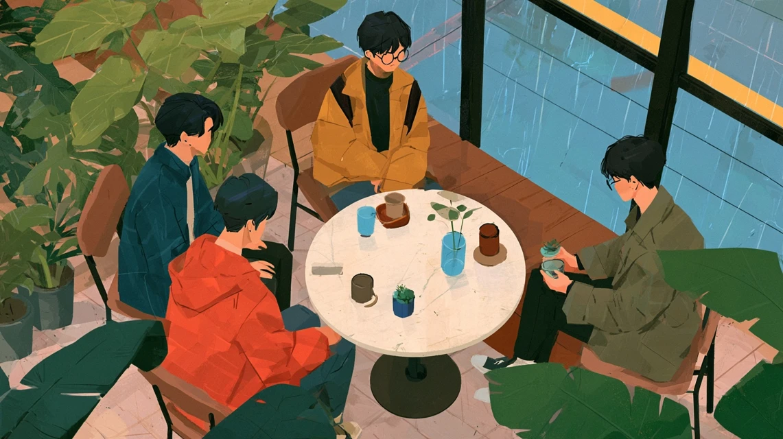 대체 모임 날짜를 논의하는 단톡방 화면