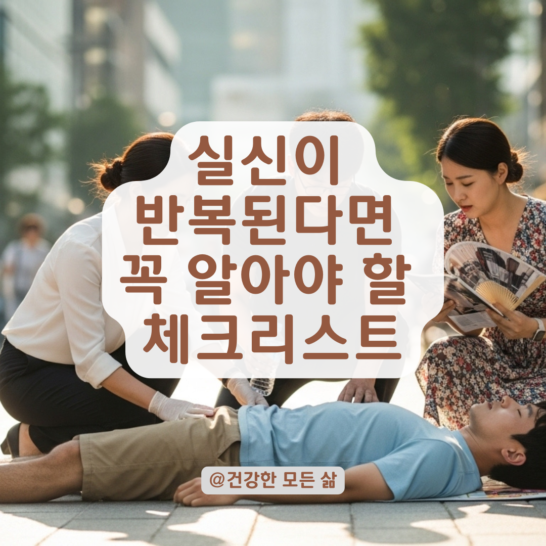 미주신경성 실신이 반복된다면? 전문의가 알려주는 발생 빈도별 대처법 정리.