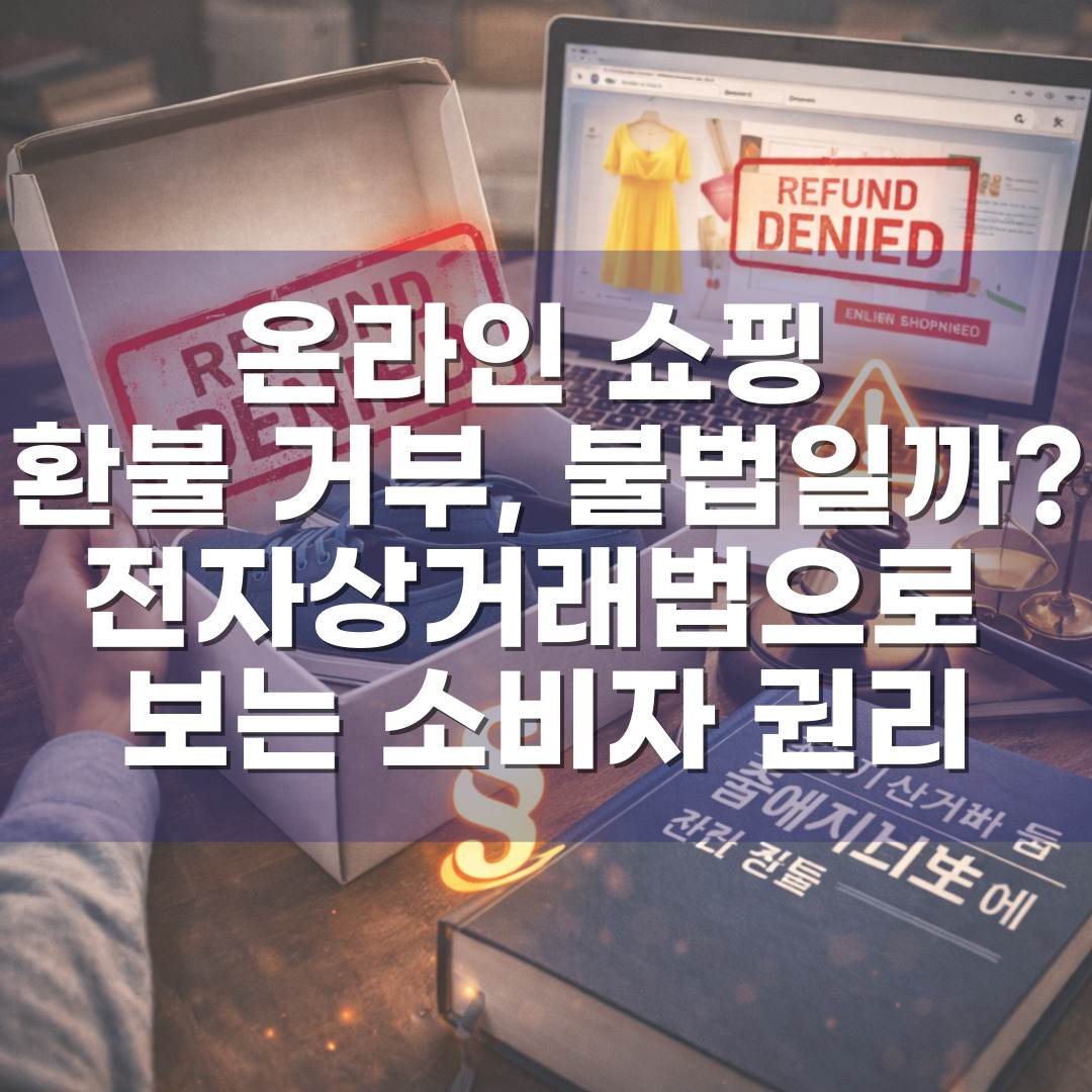 🛒 온라인 쇼핑 환불 거부, 불법일까? – 전자상거래법으로 보는 소비자 권리