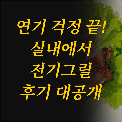 연기 냄새 걱정 끝 실내에서 즐기는 ..