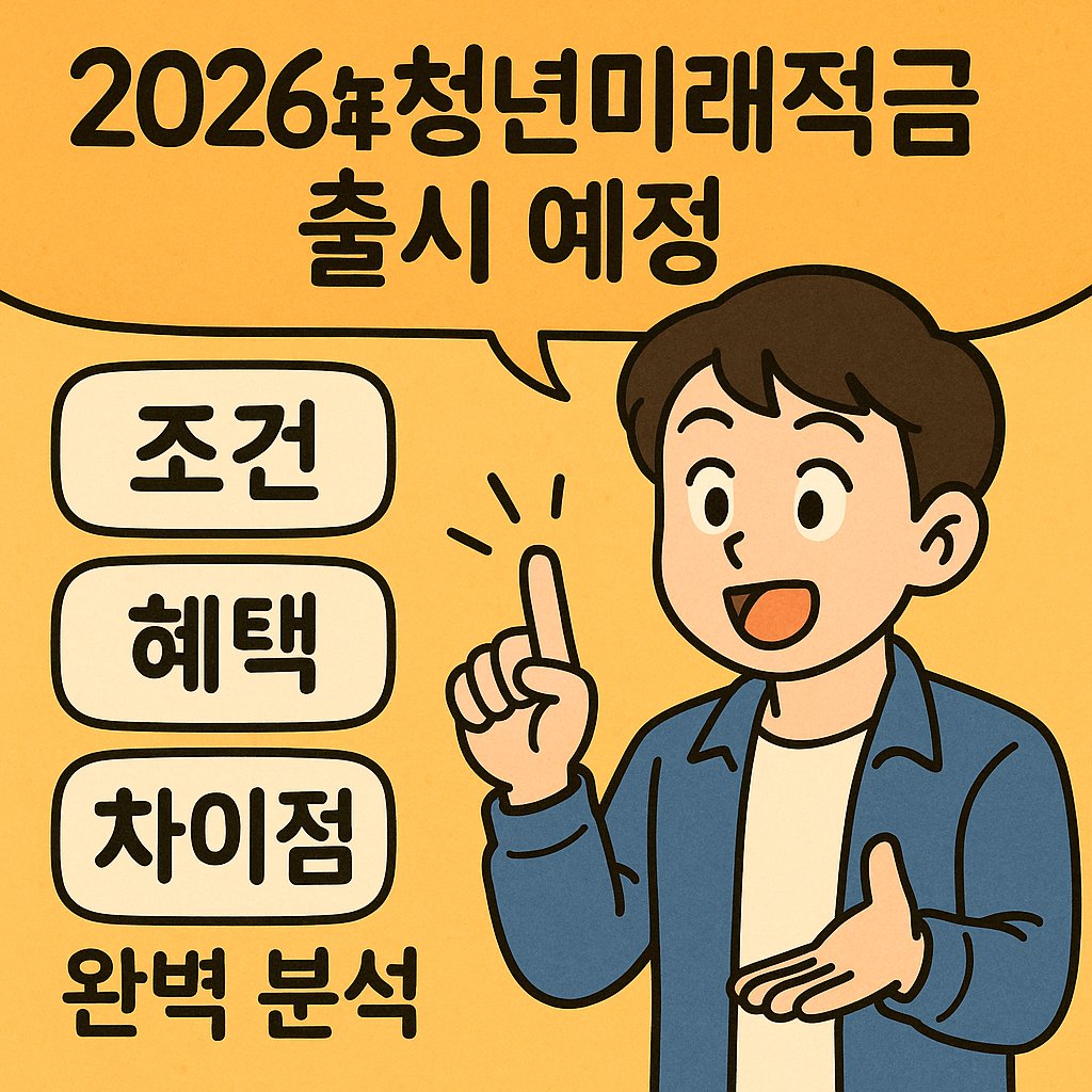 26년 청년미래적금 출시 예정: 조건, 혜택, 차이점 완벽 분석