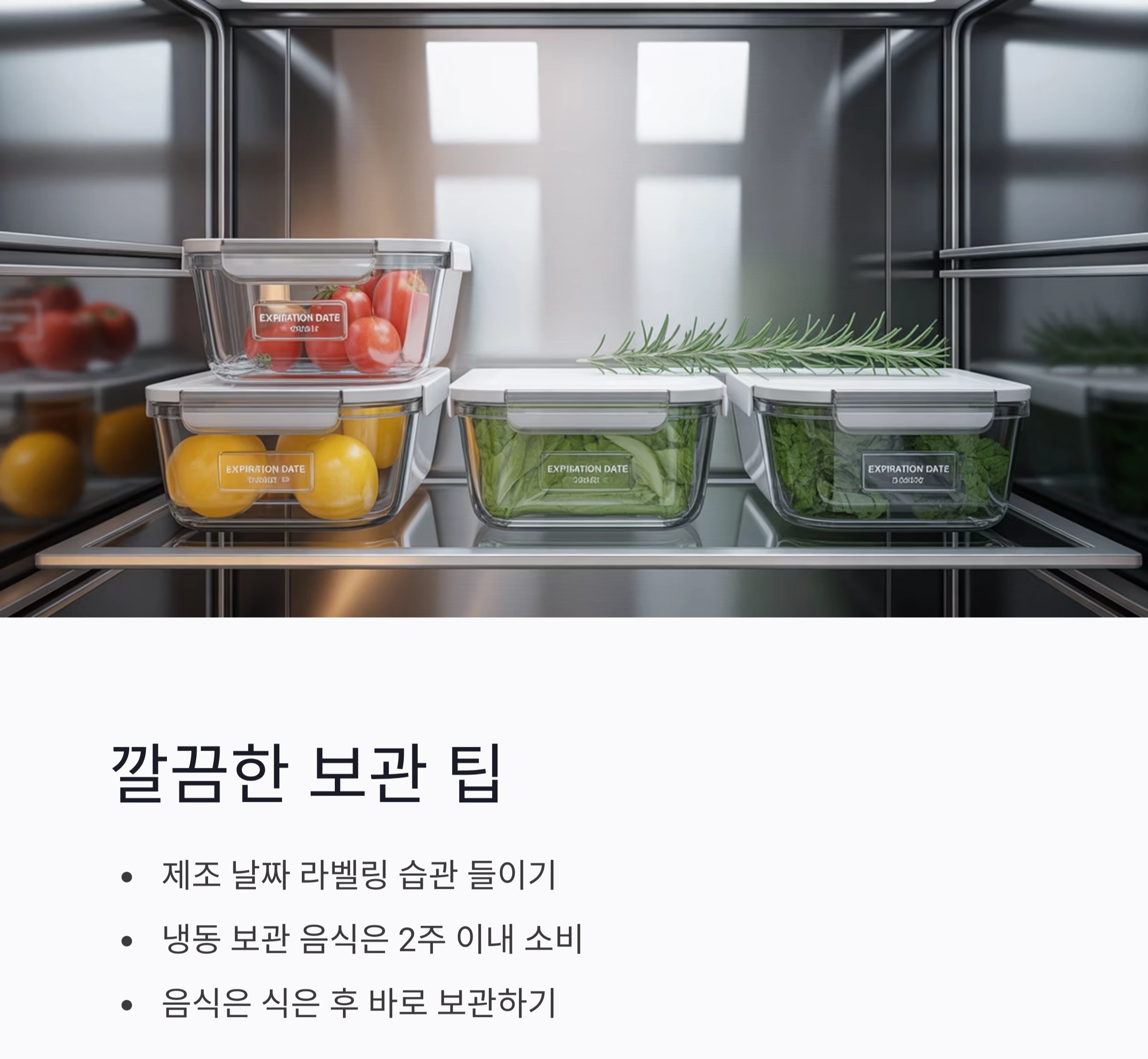냉장고 속 음식, 언제까지 먹어도 될까? 재사용 가능한 보관기간 정리