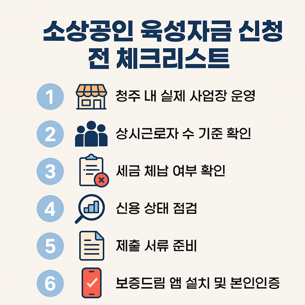 청주 소상공인 대출 신청 전 체크리스트