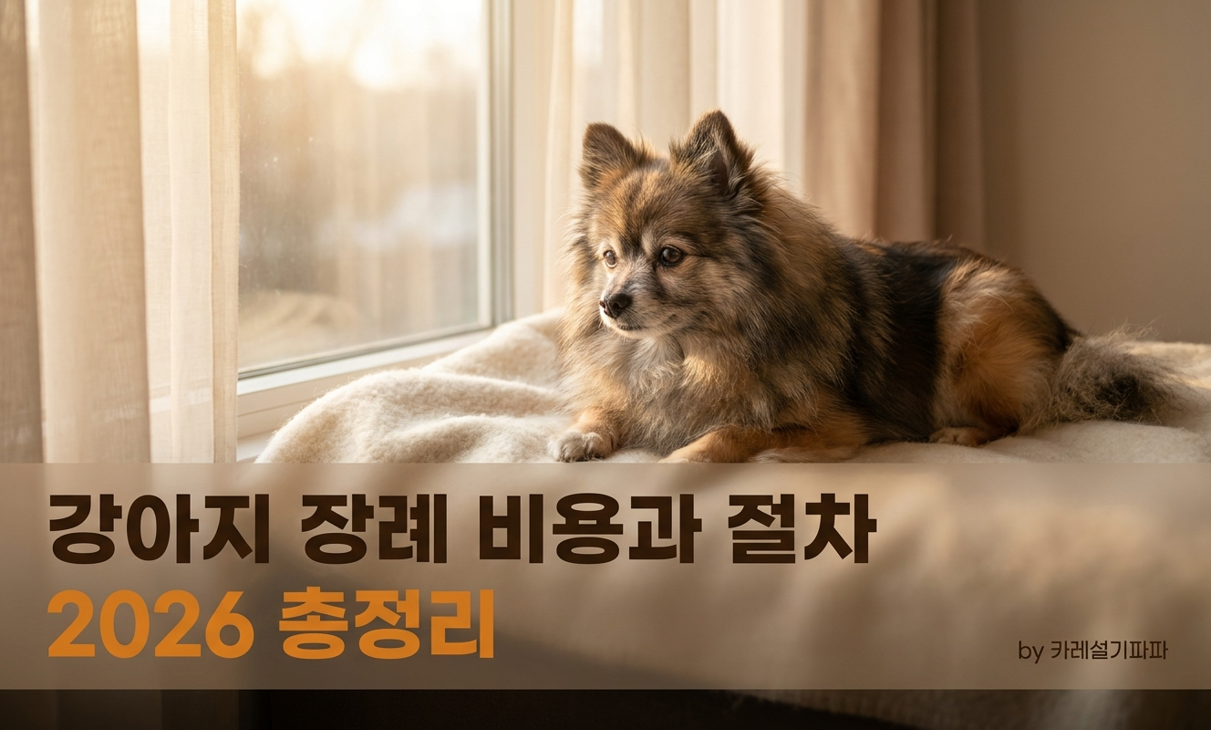 창밖을 바라보는 노령 포메라니안