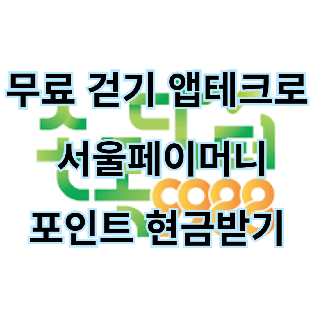 무료 걷기 앱테크로 서울페이머니 포인트 현금받기