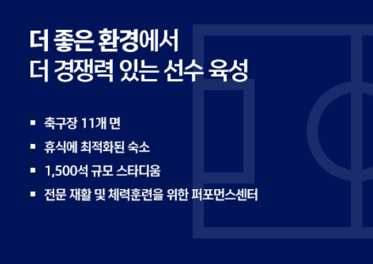 축구종합센터 건립 목표