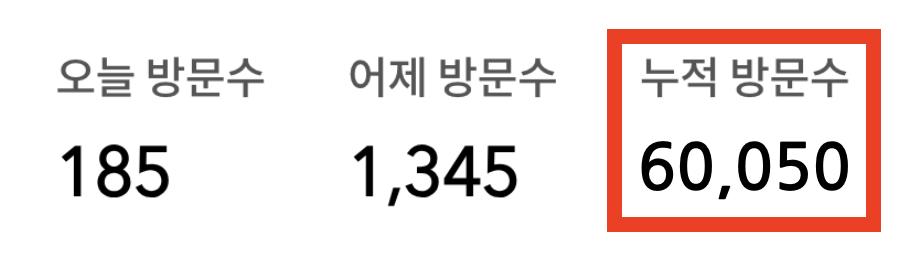 [공지] 누적 방문자 수 6만 돌파