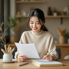 소상공인이 정책자금 서류를 점검하는 모습