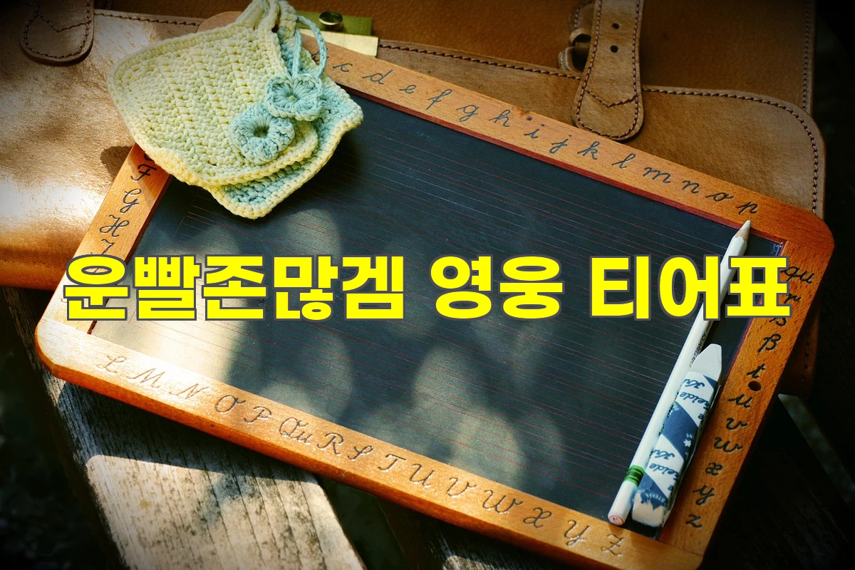 운빨존많겜 영웅 티어표