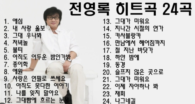 대표 히트곡은 지금도 사랑받습니다1