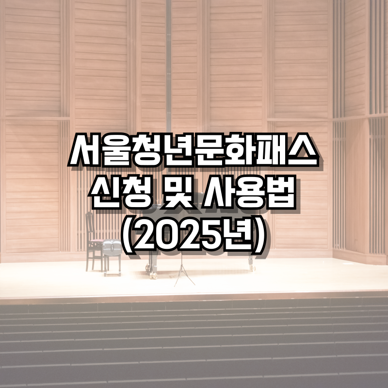 서울청년문화패스 신청 및 사용법(20만원 혜택)