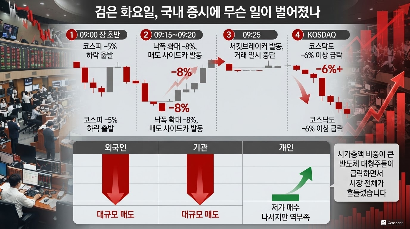 검은 화요일, 국내 증시에 무슨 일이 벌어졌나