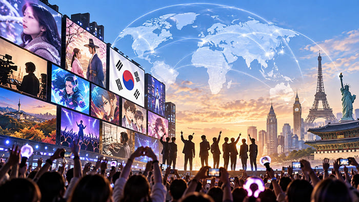 <img src=&rdquo;k-content-global-stage.jpg&rdquo; alt=&rdquo;세계 무대에서 활약하는 대한민국 콘텐츠를 상징하는 이미지&rdquo;>