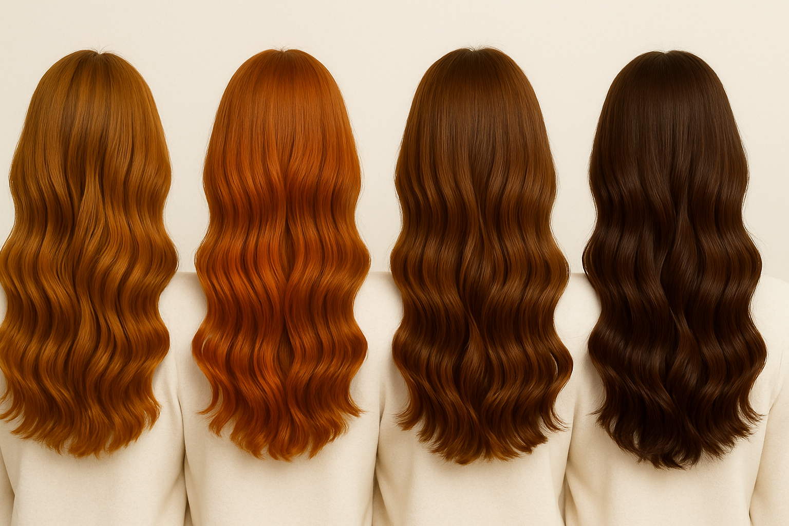 노란피부웜톤에어울리는염색-긴머리웨이브-헤어컬러