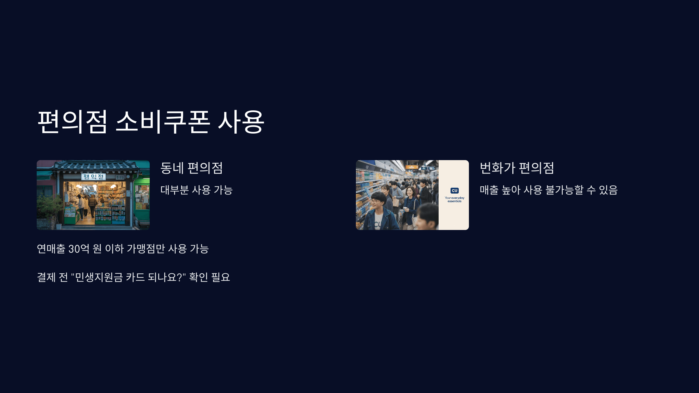 편의점 소비쿠폰 사용