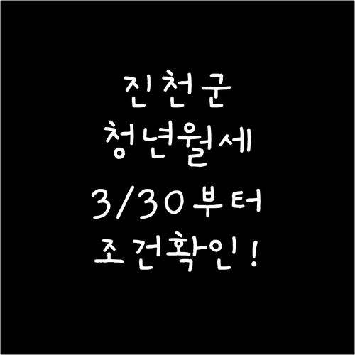 2026년 진천군 청년월세 조건 및 ..