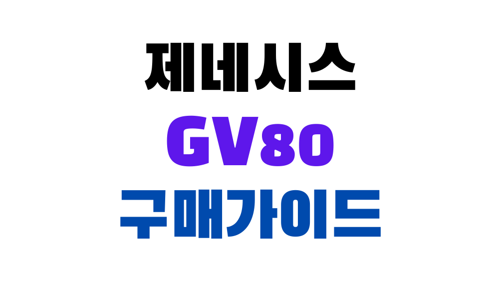 제네시스 GV80 구매가이드