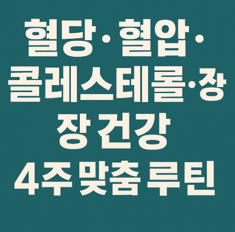 혈당 혈압 콜레스테롤 장건강 4주맞춤 루틴 관련 사진