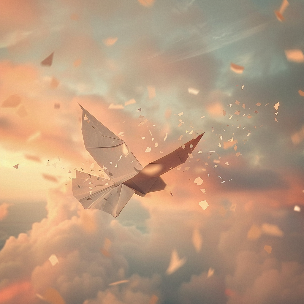종이로 만든 새가 날아가는 꿈