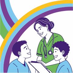 학교 밖 건강검진으로 청소년들이 건강검진을 받고 있는 장면.