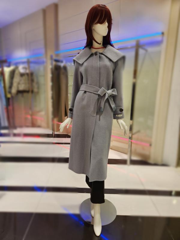 에고이스트 22겨울 싱글 여밈 세일러 벨티드 롱 코트 EN4TC004