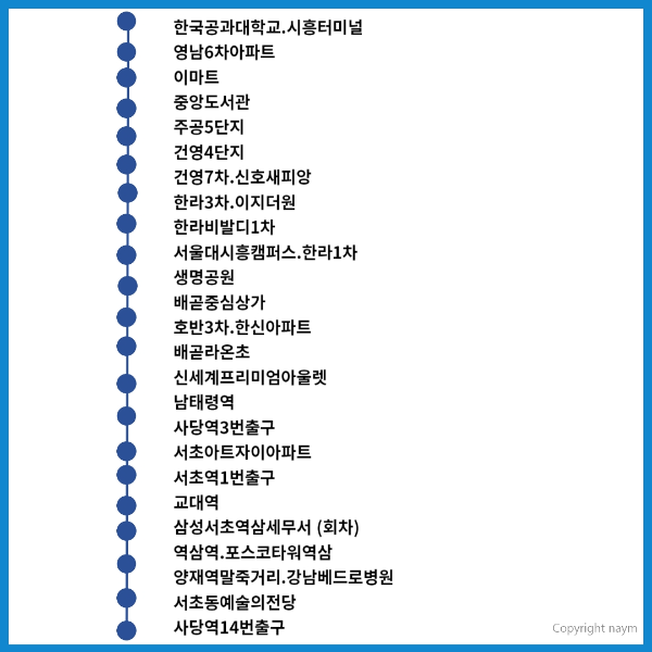 시흥 3400번 버스 전체 노선