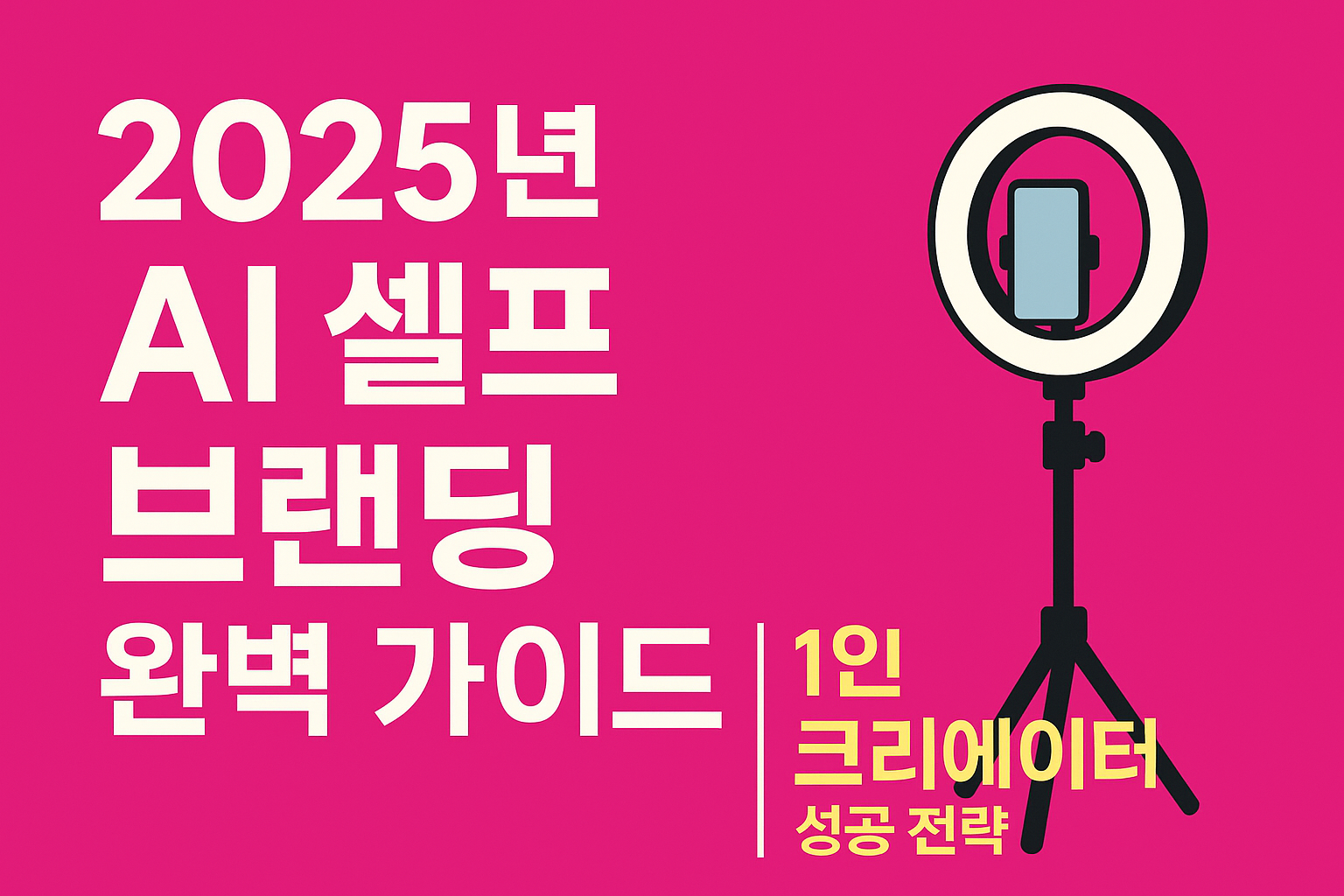 AI 셀프 브랜딩 완벽 가이드 1인 크리에이터 성공 전략