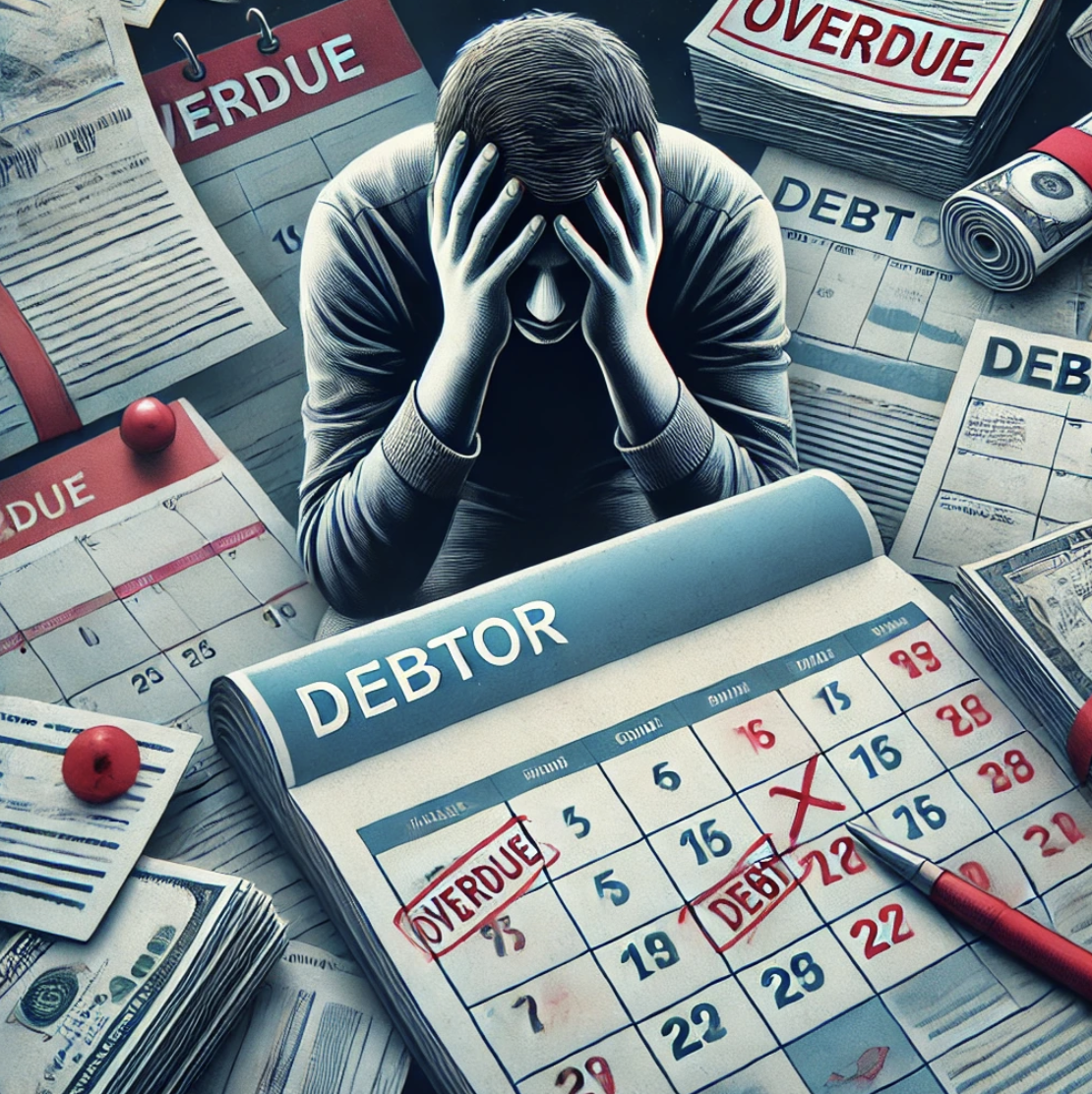 채무자의 통장 압류를 표현한 사진