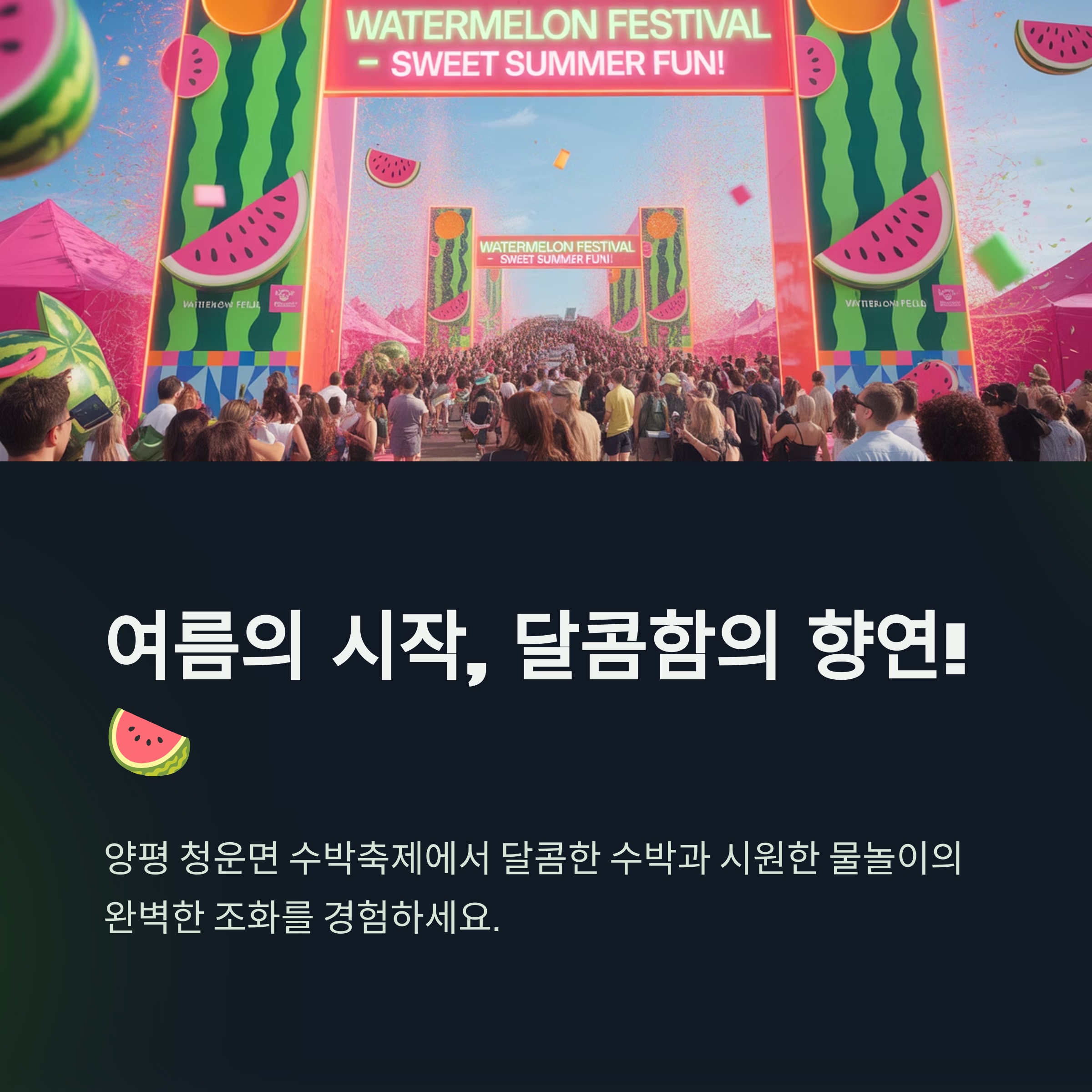 양평 청운면 수박축제