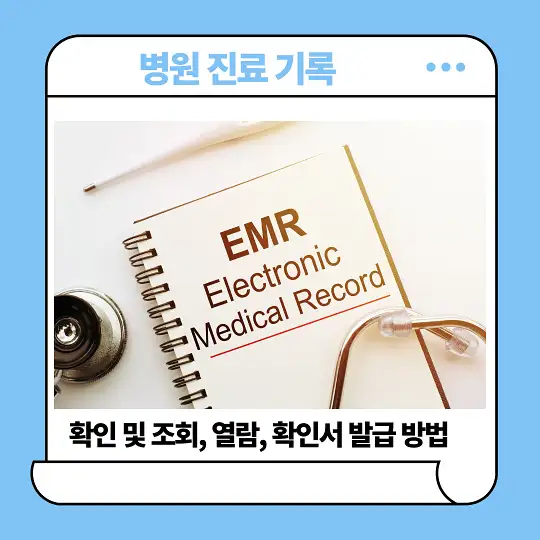 병원 진료 기록 확인 및 조회&amp;#44; 열람&amp;#44; 확인서 발급 방법