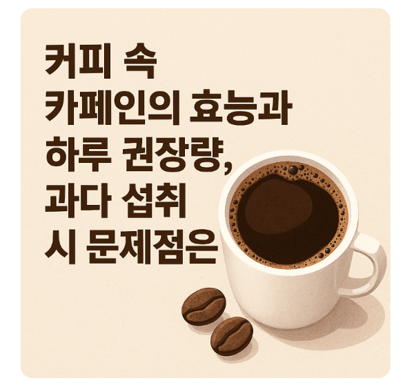 커피 속 카페인의 효능과 하루 권장량