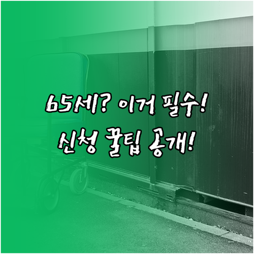 노인 우대 교통카드 신청 기관, 준비..